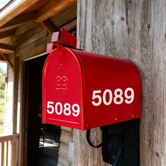4 Inch Self Adhesive Mailbox Numbers Waterproof Reflective Address Decals for Home and Business 5 Sets of 0 to 9 Digits