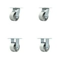 thumbnail image 1 of 4 Inch Semi Steel Caster Set with Roller Bearings 2 Swivel 2 Rigid SCC, 1 of 2
