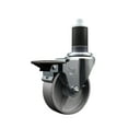 thumbnail image 1 of 4 Inch Semi Steel Swivel 1-5/8 Inch Expanding Stem Caster with Brake SCC, 1 of 2