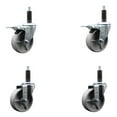 thumbnail image 1 of 4 Inch Semi Steel Swivel 1 Inch Expanding Stem Caster Set 2 Total Lock Brakes, 1 of 2