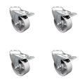thumbnail image 1 of 4 Inch Semi Steel Swivel Bolt Hole Caster Set with Total Lock Brake SCC, 1 of 2