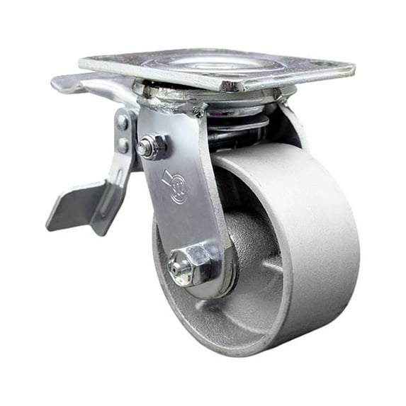 4 Inch Semi Steel Swivel Caster with Ball Bearing and Total Lock Brake SCC