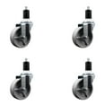 thumbnail image 1 of 4 Inch Semi Steel Wheel Swivel 1-1/2 Inch Expanding Stem Caster Set SCC, 1 of 2