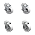 thumbnail image 1 of 4 Inch Semi Steel Wheel Swivel Bolt Hole Caster Set with 2 Brake Service Caster, 1 of 2
