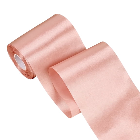 GTYBOVA 4 Inch Silk Satin Ribbon – 25 Yards , for Gift Wrapping, Wedding Bouquets, Bridal & Holiday Crafts Dusty Pink
