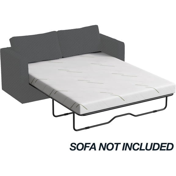 4 Inch Size Pull Out Sofa Mattress with Ultra Soft Removable Cover and Non-Slip Bottom for RV Dorm Bed