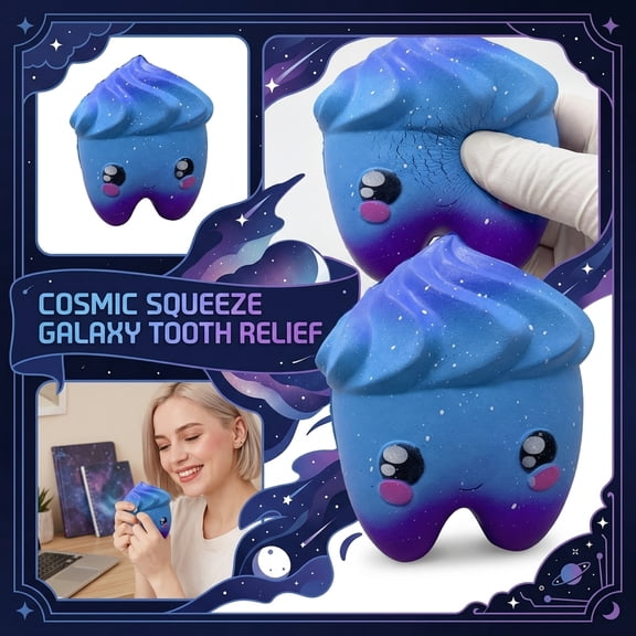 4-Inch Slow Rising Giant Jumbo Tooth Squishy, Taba Squishy Squeeze, Kawaii Desk Decor, Great Goodie Bag Fillers, ADHD Autism Calming Tools, Super Soft Texture