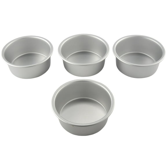 4 Inch Small Cake Pan Set of 4, Baking Round Cake Pans Tins Bakeware for Mini Cake Pizza, Quiche, Non & Healthy