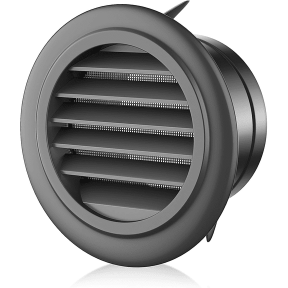 4 Inch Soffit Vent for Exhaust Fan with Built-In Mesh Screen, Black round Sof...