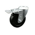 thumbnail image 1 of 4 Inch Soft Rubber Wheel Bolt Hole Caster with Total Lock Brake Service Caster, 1 of 2