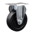 thumbnail image 1 of 4 Inch Soft Rubber Wheel Rigid Top Plate Caster Service Caster Brand, 1 of 2