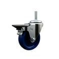thumbnail image 1 of 4 Inch Solid Poly Wheel Swivel 3/4 Inch Threaded Stem Caster with Brake, 1 of 2