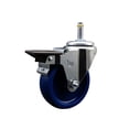 thumbnail image 1 of 4 Inch Solid Poly Wheel Swivel 7/16 Inch Grip Ring Stem Caster with Brake, 1 of 2