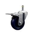 thumbnail image 1 of 4 Inch Solid Poly Wheel Swivel 7/16 Inch Stem Caster with Total Lock Brake, 1 of 2