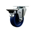 thumbnail image 1 of 4 Inch Solid Poly Wheel Swivel Top Plate Caster Posi Brake Service Caster, 1 of 2