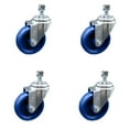 thumbnail image 1 of 4 Inch Solid Polyurethane Wheel Swivel 3/8 Inch Threaded Stem Caster Set SCC, 1 of 2