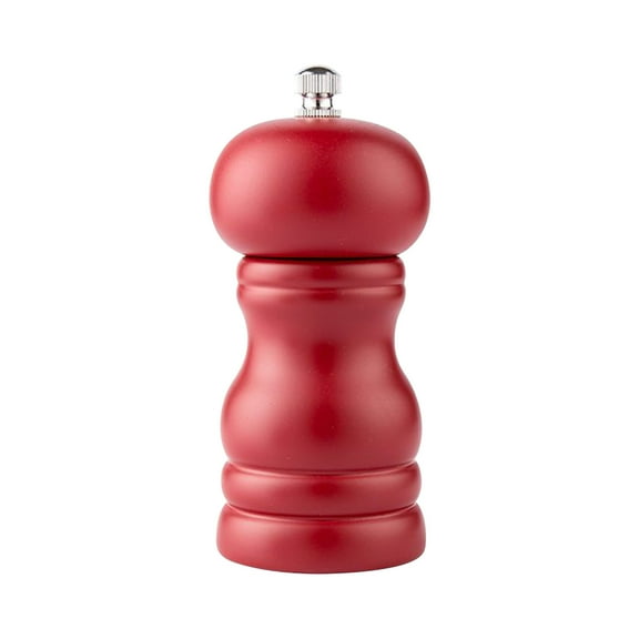 4-Inch Solid Wood Pepper Grinder, Manual Fresh Grind Mill for Black Pepper and Sichuan Peppercorns, PU Coated Kitchen Decor and Functional Tool