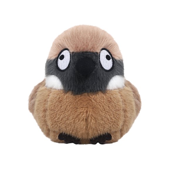 4 Inch Sparrow Bird Plush Stuffed Animal Hand-held Sleeping Doll for Home Comfort and Holiday Gifting with High-Quality PP Cotton Filling, Brown