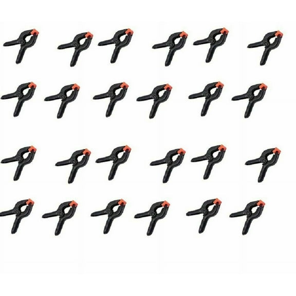 4 Inch Spring Clamps Plastic Muslin Clamps - 24 Pack Household