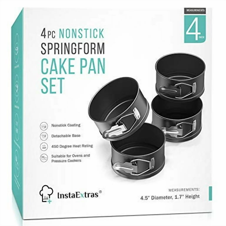 4-Inch Springform Cake Pan Set Pack Of Round Steel