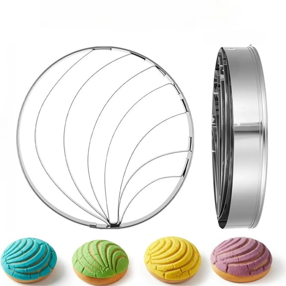 4 Inch Stainless Steel Concha Stamp Cutter Mold for Pan Dulce Cookies & Bread