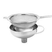 4-Inch Stainless Steel Funnel & Sieve