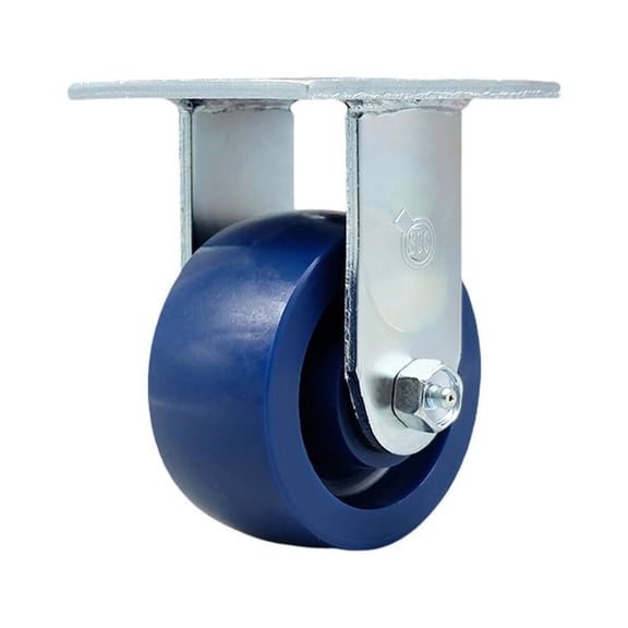 4 Inch Stainless Steel Solid Poly Wheel Rigid Caster with Roller Bearing SCC