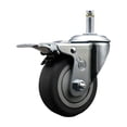 thumbnail image 1 of 4 Inch Thermo Rubber Swivel 7/16 Inch Stem Caster with Total Lock Brake, 1 of 2