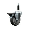 thumbnail image 1 of 4 Inch Thermoplastic Rubber Swivel 3/4 Inch Expanding Stem Caster with Brake SCC, 1 of 2