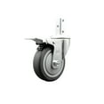 thumbnail image 1 of 4 Inch Thermoplastic Rubber Swivel 3/4 Inch Square Stem Caster Total Lock Brake, 1 of 2