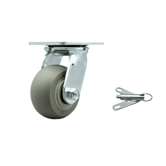 4 Inch Thermoplastic Rubber Swivel Caster with Roller Bearing and Swivel Lock