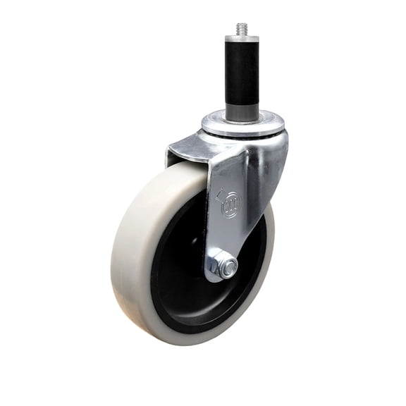 4 Inch Thermoplastic Rubber Wheel 1-1/8 Inch Expanding Stem Caster SCC