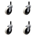 thumbnail image 1 of 4 Inch Thermoplastic Rubber Wheel 1 Inch Expanding Stem Caster Set of 4 SCC, 1 of 2