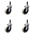 thumbnail image 1 of 4 Inch Thermoplastic Rubber Wheel 3/4 Inch Expanding Stem Caster Set of 4 SCC, 1 of 2