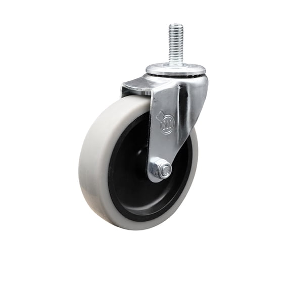 4 Inch Thermoplastic Rubber Wheel 8mm Threaded Stem Caster Service Caster