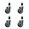 thumbnail image 1 of 4 Inch Thermoplastic Rubber Wheel Swivel 1-1/2 Inch Expanding Stem Caster Set, 1 of 2