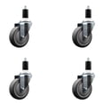 thumbnail image 1 of 4 Inch Thermo Rubber Wheel Swivel 1-3/8 Inch Expanding Stem Caster Set, 1 of 2