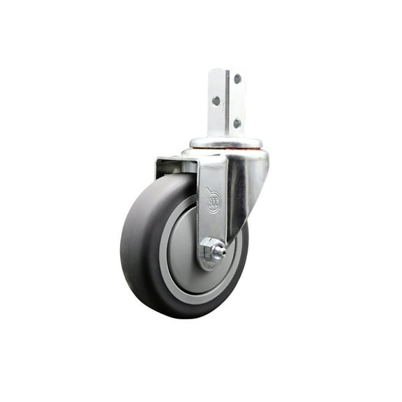 4 Inch Thermoplastic Rubber Wheel Swivel 3/4 Inch Square Stem Caster SCC