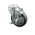 thumbnail image 1 of 4 Inch Thermoplastic Rubber Wheel Swivel Bolt Hole Caster with Brake SCC, 1 of 2