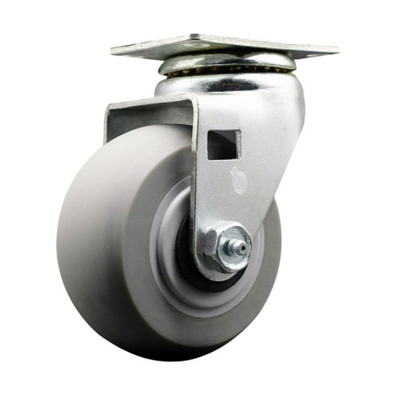 4 Inch Thermoplastic Rubber Wheel Swivel Caster with Roller Bearing SCC