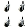 thumbnail image 1 of 4 Inch Thermoplastic Wheel 1-1/8 Inch Expanding Stem Caster Set with 2 Brakes, 1 of 2