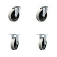 thumbnail image 1 of 4 Inch Thermoplastic Wheel Top Plate Caster Set 2 Swivel 2 Rigid Service Caster, 1 of 2