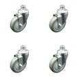 thumbnail image 1 of 4 Inch Thermoplastic Wheel with ¾ Inch NPT Pipe Thread Stem Swivel Caster Set 4, 1 of 2
