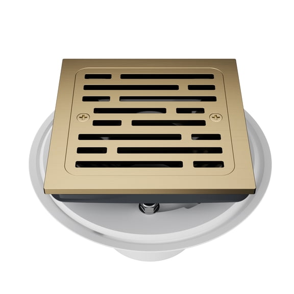 4 Inch Tile-in Square Champagne Bronze Shower Drain