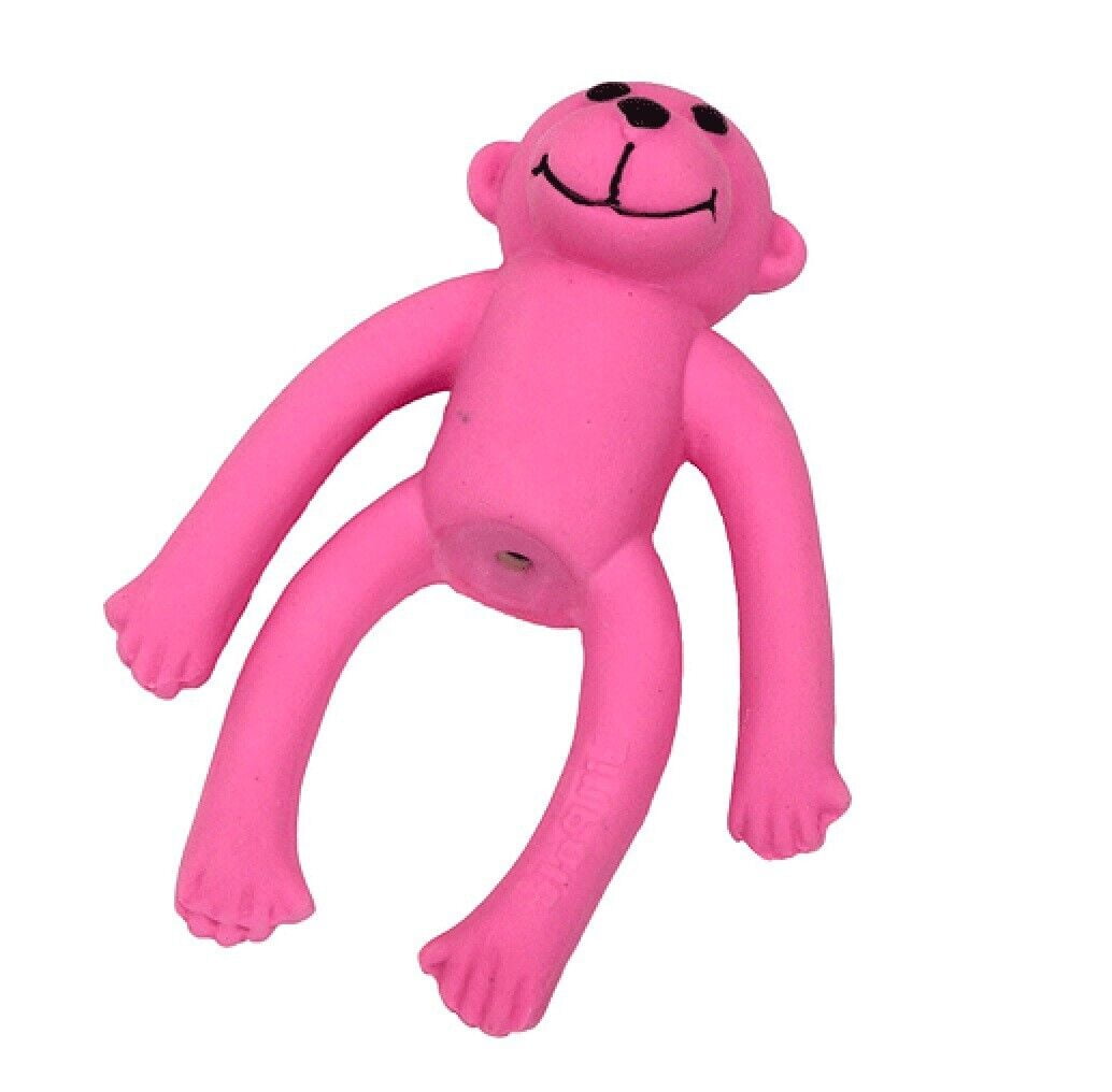 4 Inch Tiny Latex Dog Toy Cute Little Monkey Squeaker for Small Breeds ...