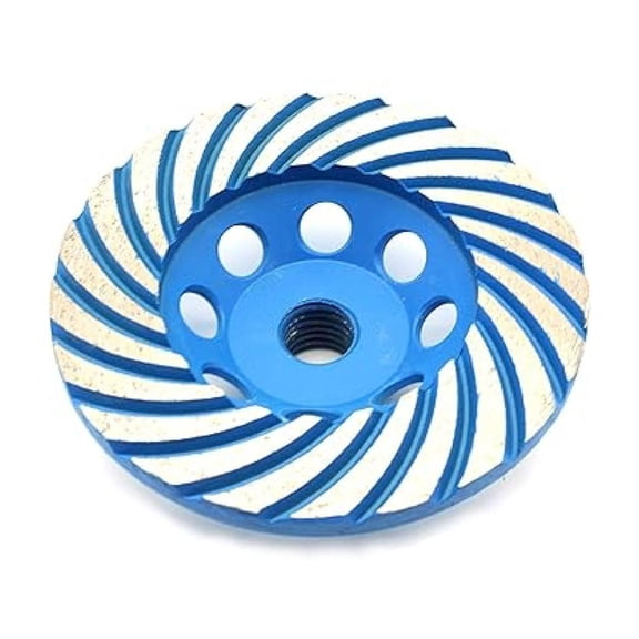 4 Inch Turbo Segment Grinding Wheel - 5/8-11 Thread Arbor - Concrete, Marble, Tile, Rock Grinding Cup - Professional Grade Diamond Grinding Wheel