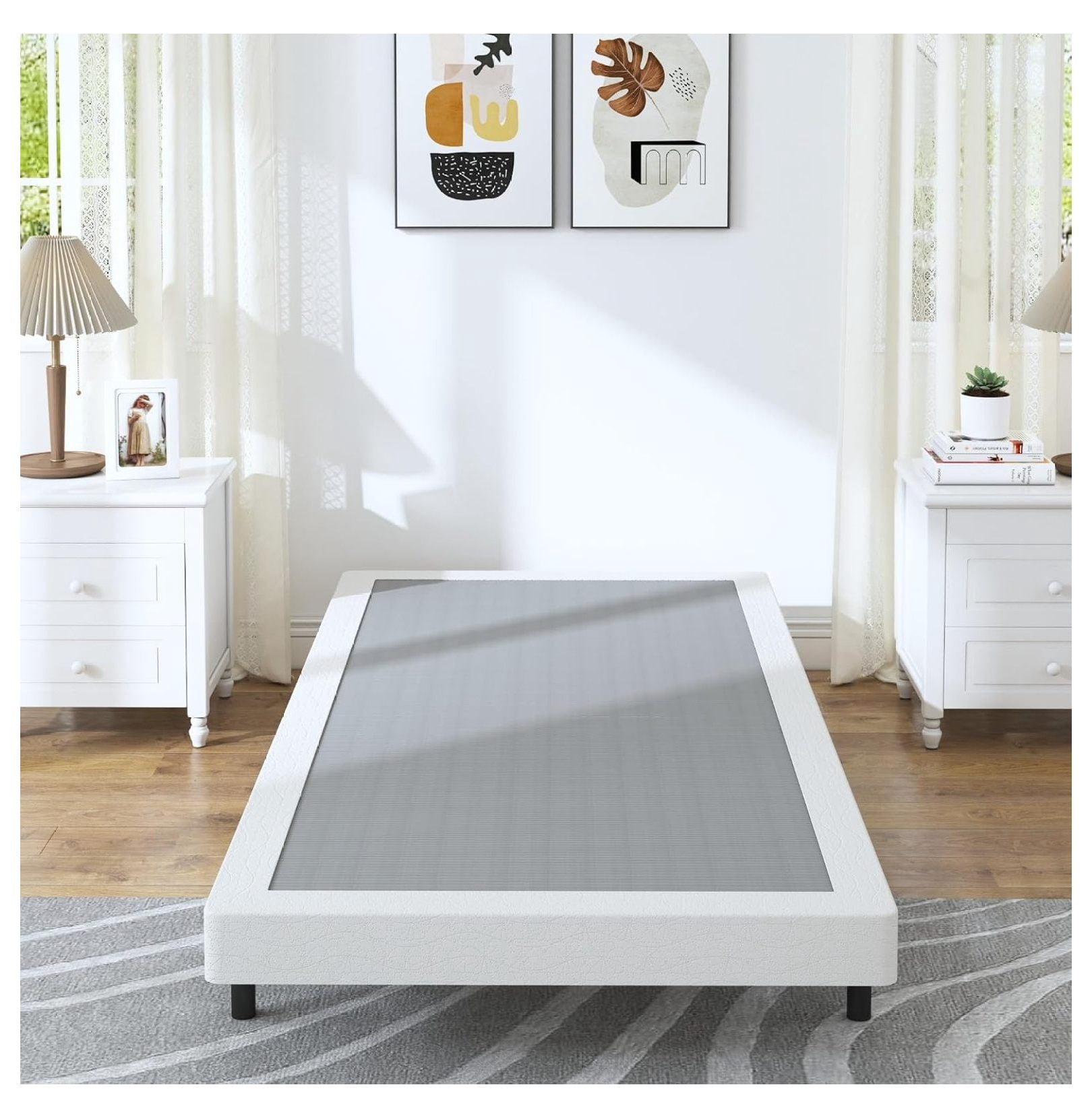 4 Inch Twin Box Spring Low Profile Bed Base with Fabric Cover - Walmart.com