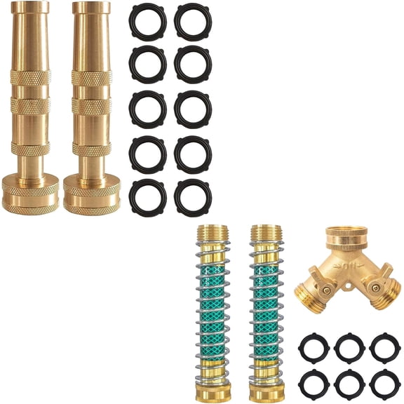 ISO-A 3/8 Hydraulic Coupler Male Dust Cap and Female Plug Cover, 4 Sets Hydraulic Quick Connect Coupling with Retention Ring Keeps Cap Connected to Hose