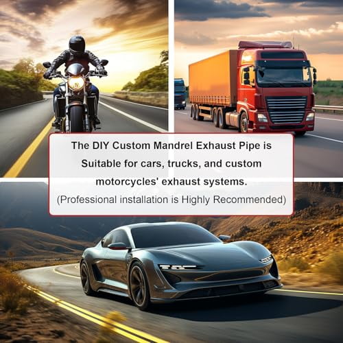 4 Inch Universal Straight Exhaust Pipe DIY Custom Mandrel Tube Pipe,4'' OD Tailpipe Piping T304 Stainless Steel 45 Inch Long,2 pack