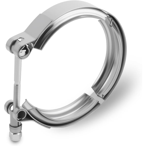4 Inch V Band Clamp,Stainless Steel Automotive Replacement Exhaust Clamps with T-Bolt for Turbo Downpipes,Exhaust Systems,Quick Release V-Band Bolt Clamp for Most Vehicles (4 Inches)